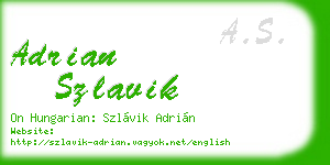 adrian szlavik business card