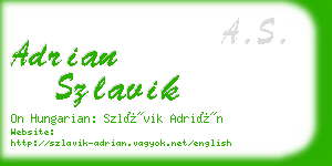 adrian szlavik business card